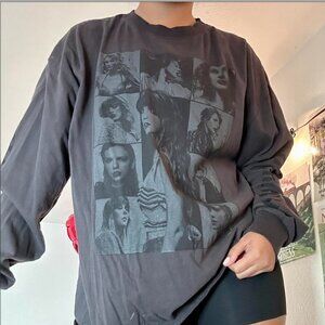 Official Taylor Swift Eras Tour Dark Grey Long Sleeve T-Shirt